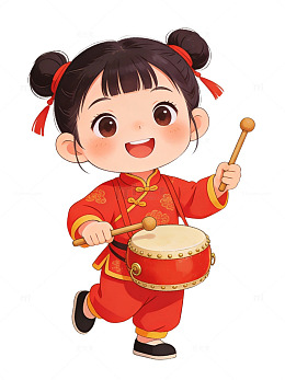 卡通鼓童插画31