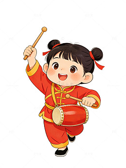 卡通打鼓女孩22