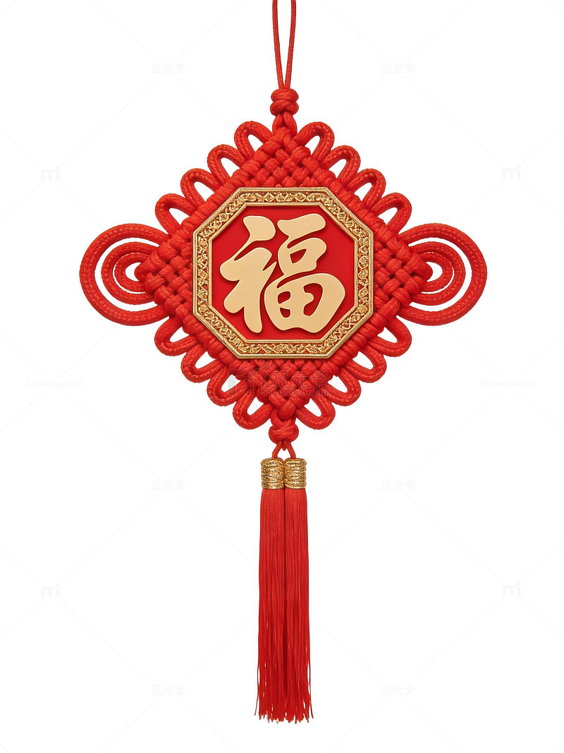 红色福字中国结挂饰64