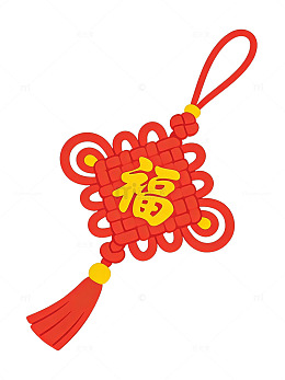 红色福字中国结55