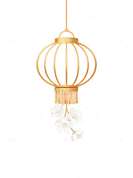 红底金灯白花图36