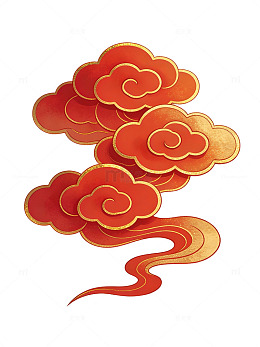 红金祥云图案38