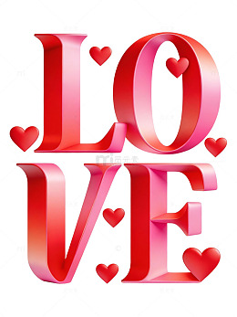 红色立体LOVE艺术91