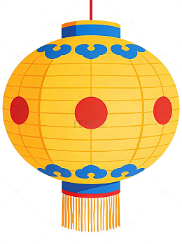中式红黄灯笼图案74