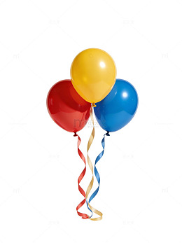 彩色气球飘带01