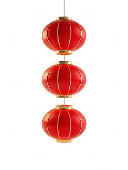 红金灯笼挂饰64