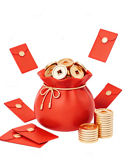 红袋金元宝新年素材06