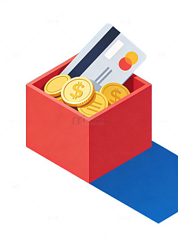 卡通金币与信用卡06