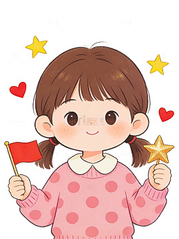 可爱女孩卡通插画29