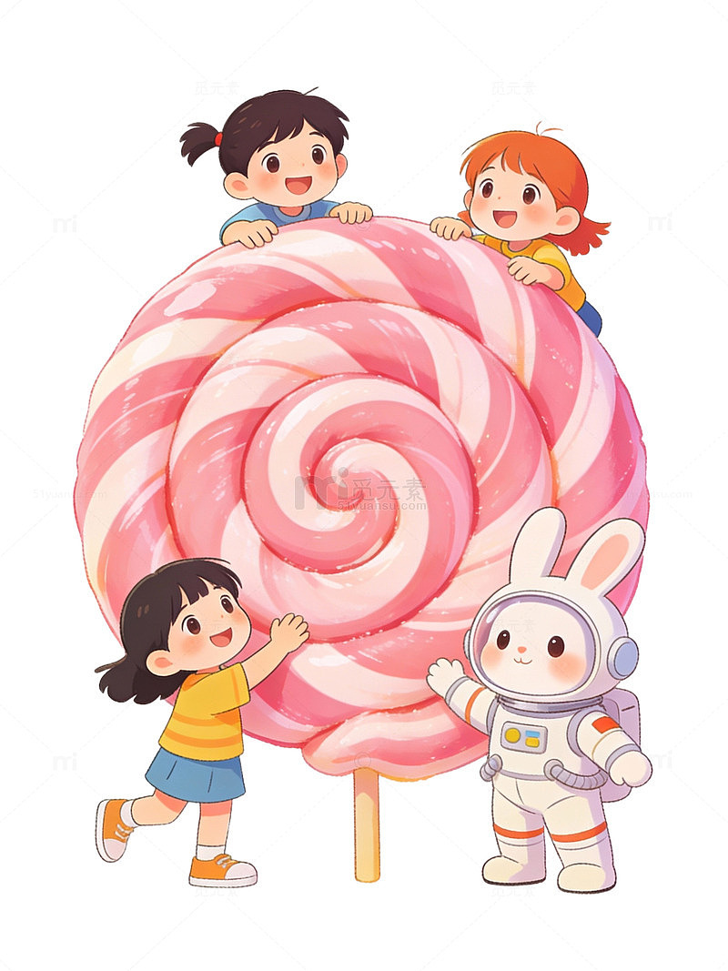 卡通儿童糖果插画66