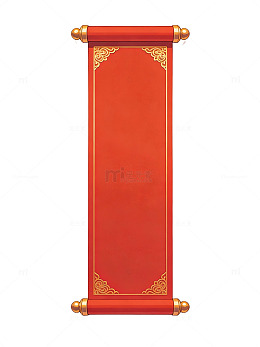 红色卷轴边框设计93