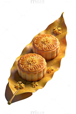 中秋月饼配桂花叶63