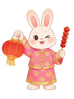 卡通兔子灯笼糖葫芦15