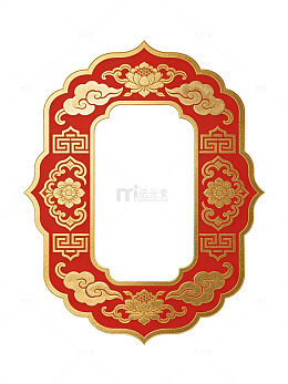 红金祥云花卉边框62