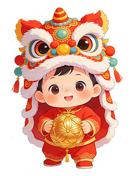 卡通舞狮宝宝78