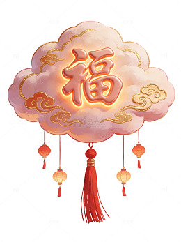 祥云福字灯笼图69