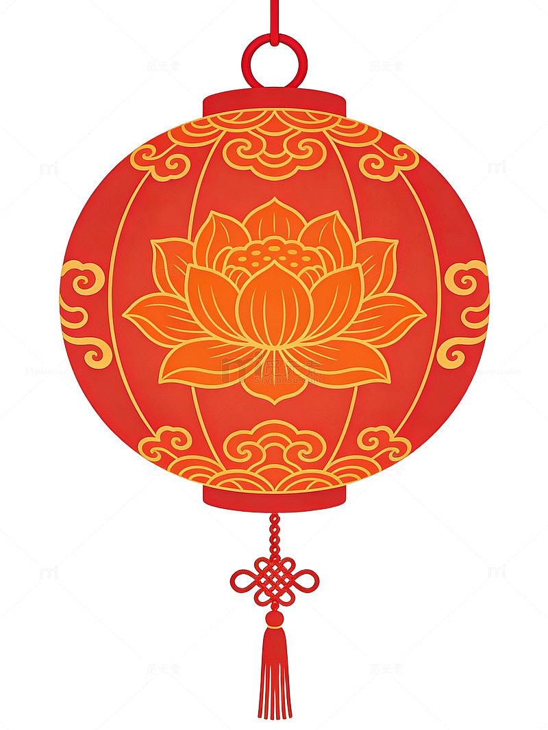 红金莲花灯笼69