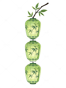 竹影灯笼插画03