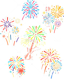 春节矢量烟花素材1