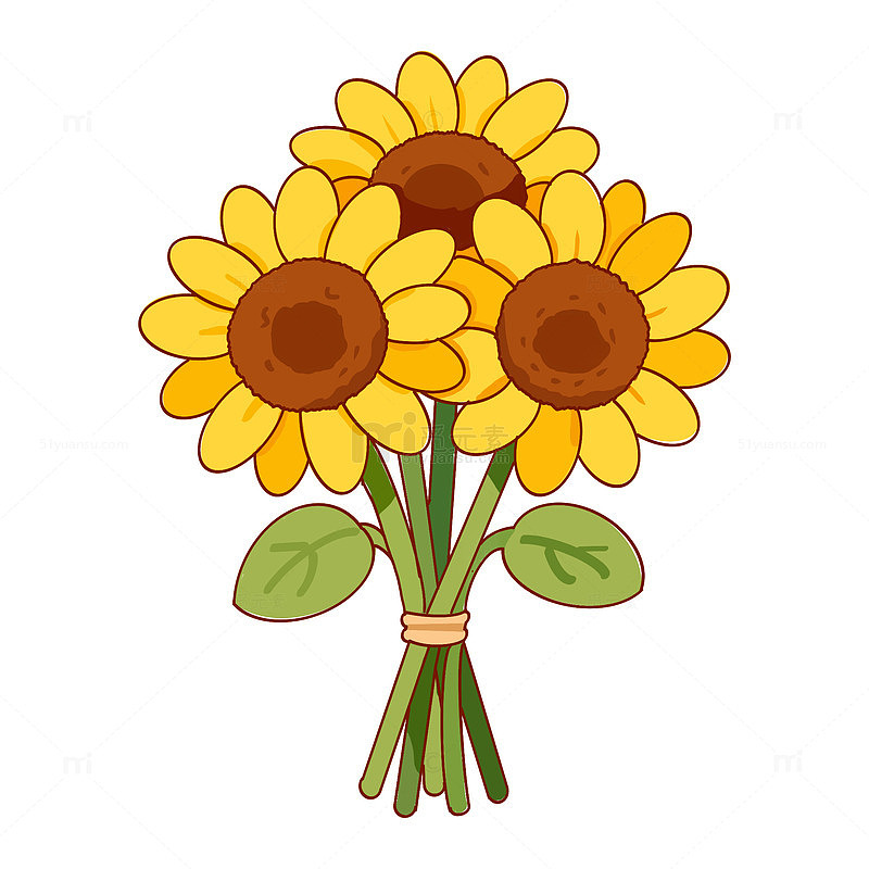 立春向日葵手绘