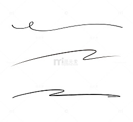 简约线条涂鸦装饰线条设计素材