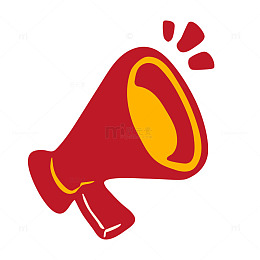 卡通风格喇叭宣传插画素材