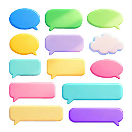 多彩对话气泡集合图片