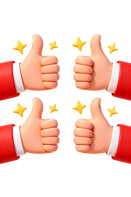 四只手竖大拇指配星星