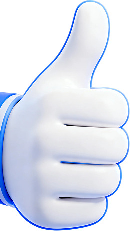 白色手套竖大拇指图片