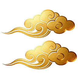 金色祥云图案装饰设计