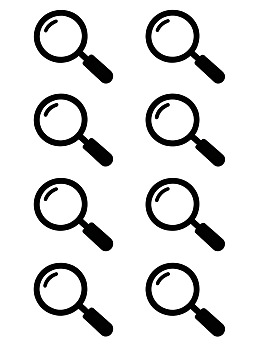 八个放大镜图标排列图