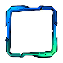 蓝色渐变科技边框设计