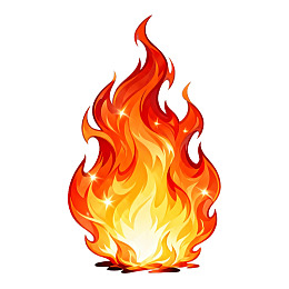 卡通风格火焰插画图片