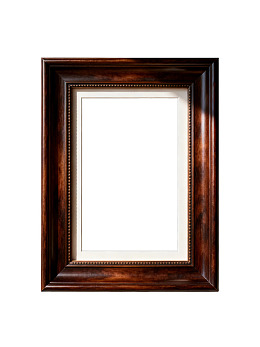 深色木质画框空置展示
