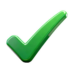 绿色立体对勾图标图片