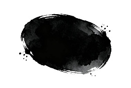 黑色水墨椭圆晕染图案