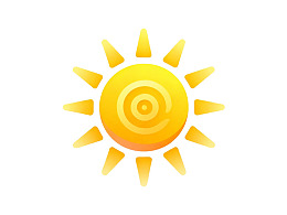 黄色螺旋太阳图标图片