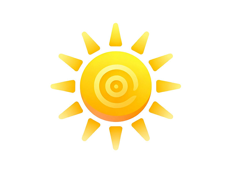 黄色螺旋太阳图标图片