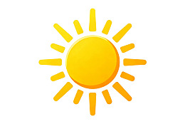 黄色卡通风格太阳图标