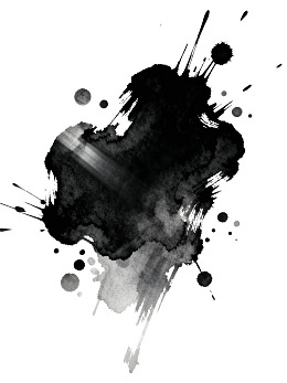黑色墨迹飞溅的抽象艺术图案