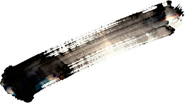 黑白墨迹长条抽象艺术