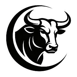 公牛头像标志设计图片