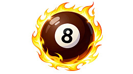 燃烧的八号台球图片