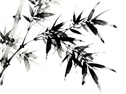 水墨竹枝优雅自然图片