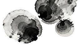 黑白墨迹晕染抽象艺术图案