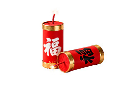 红色鞭炮燃放庆祝节日