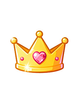 金色皇冠配粉色宝石图片