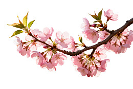 樱花枝头绽放粉花图片