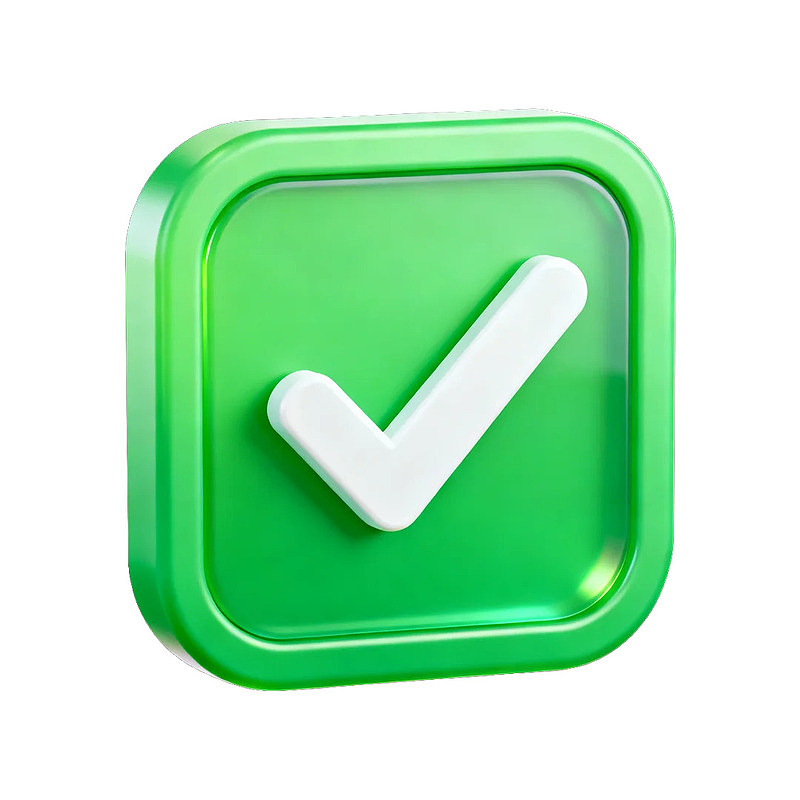 绿色方框白色对勾图标