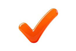 橙色立体对勾图标图片